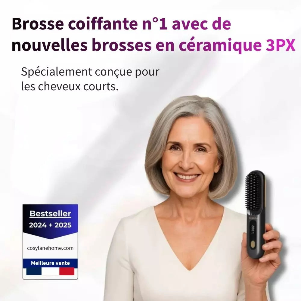Styleva - La PREMIÈRE brosse coiffante intelligente pour cheveux courts