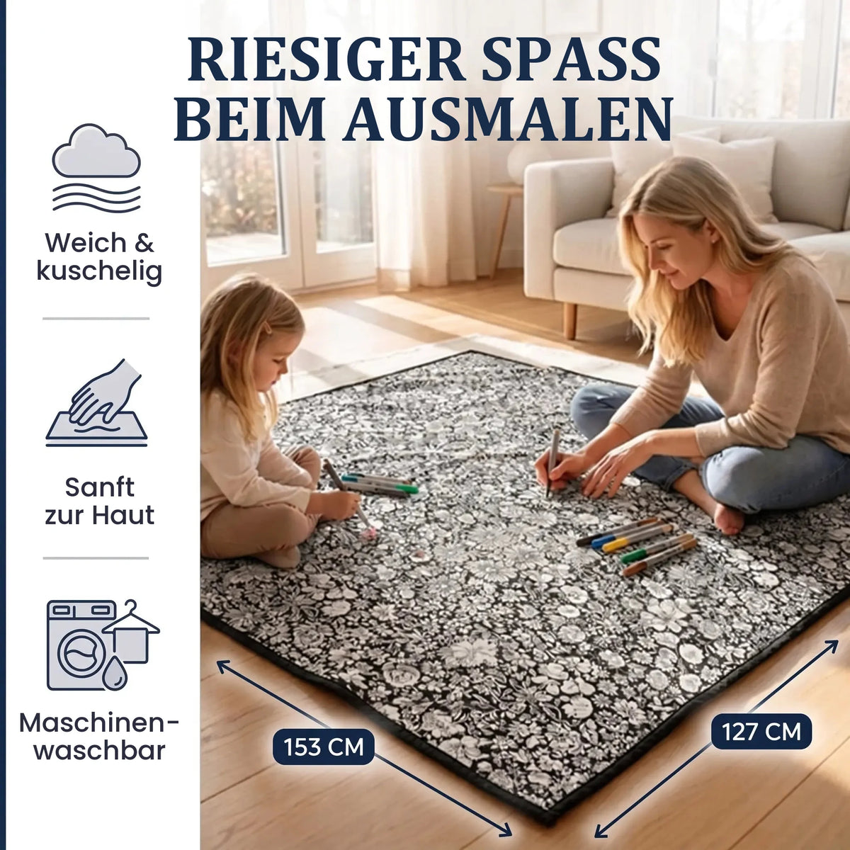 Coloréa Kuscheldecke zum Ausmalen