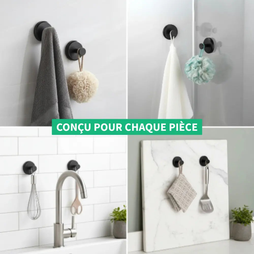 Crochets à ventouse (4x) -  Cosylane Home