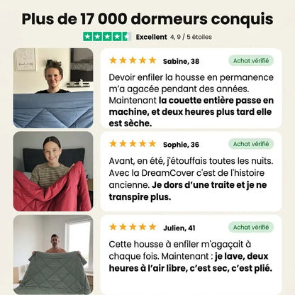 DreamCover – Die schnell trocknende 2-in-1-Bettdecke ohne Bezug, die einen zusätzlichen Bezug überflüssig macht.