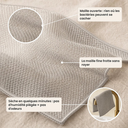 CosyClean chiffon en maille inox