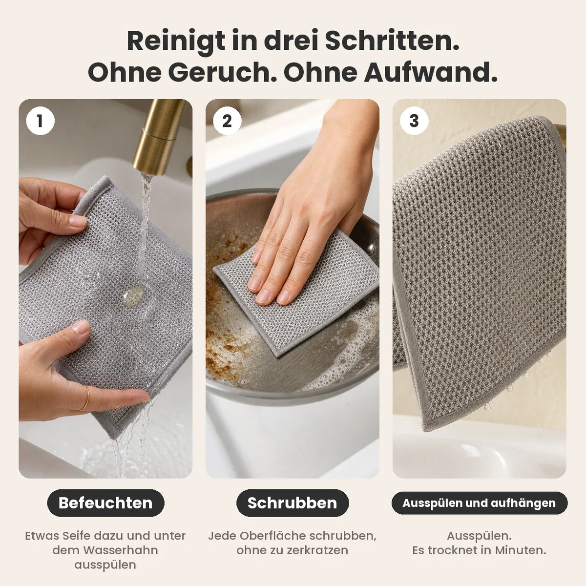 CosyClean chiffon en maille inox