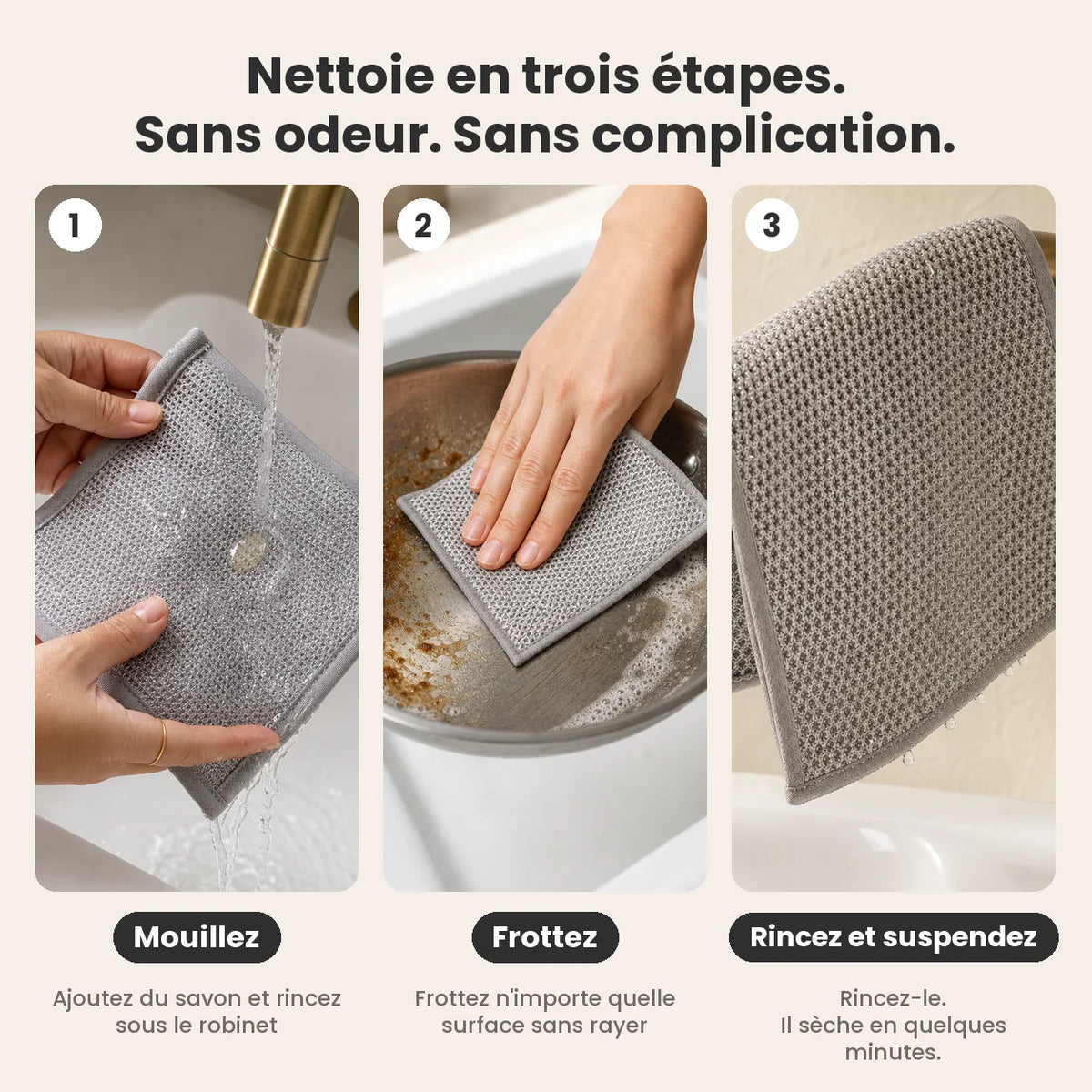 CosyClean chiffon en maille inox