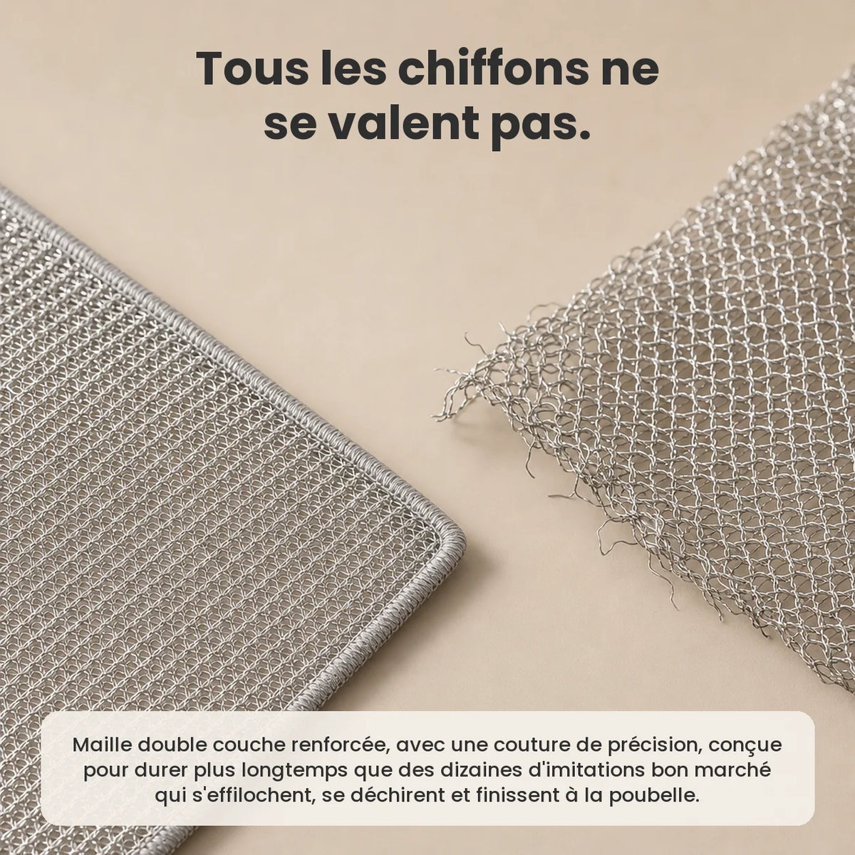 CosyClean chiffon en maille inox
