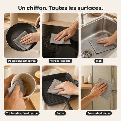 CosyClean chiffon en maille inox