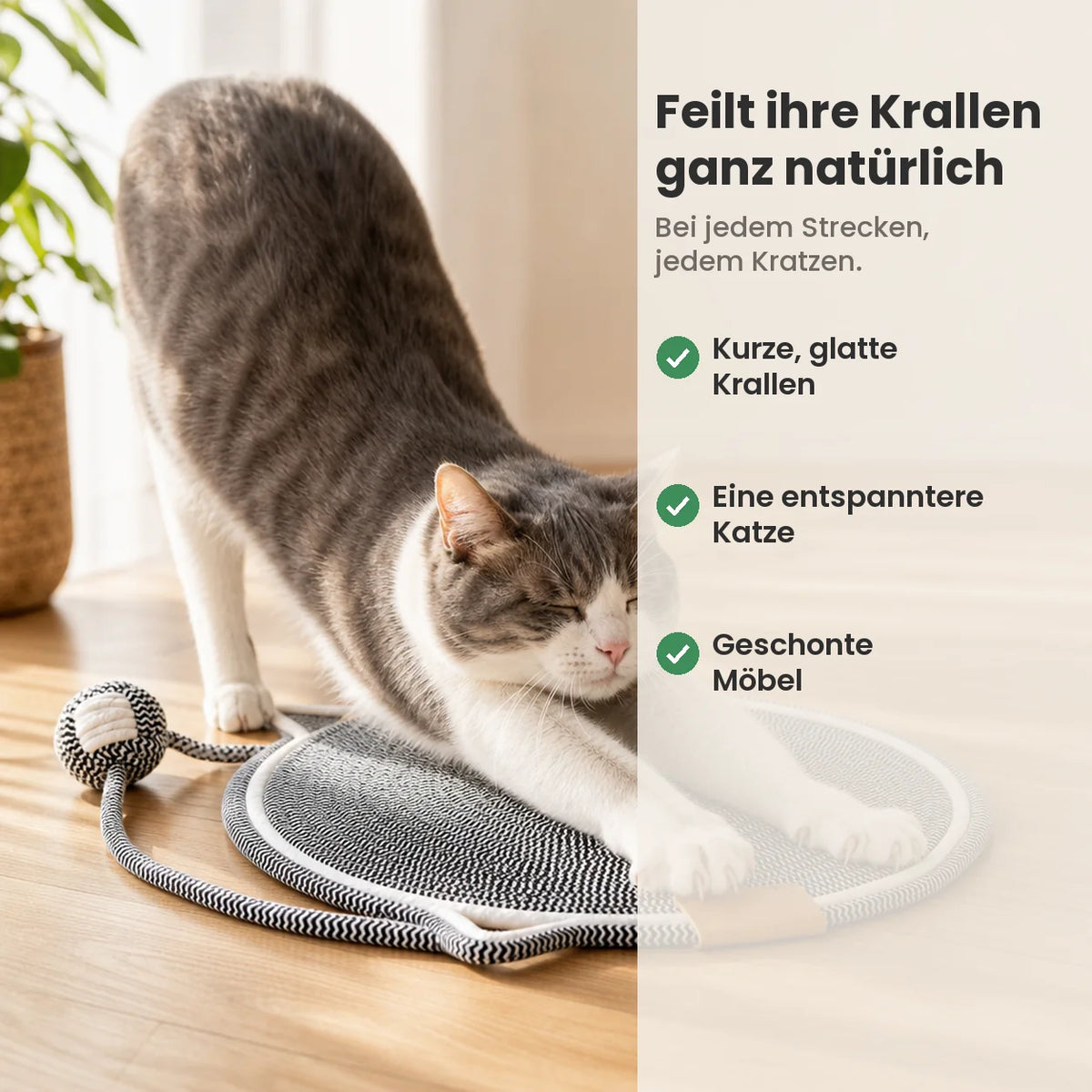 CatPad tapis griffoir en corde naturelle tissée main
