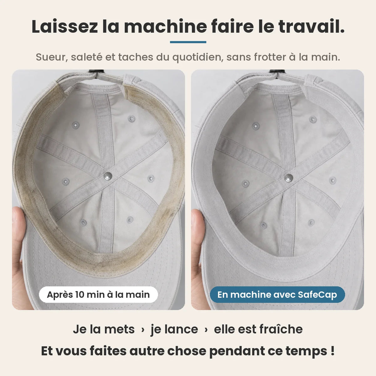 SafeCap lave-casquette