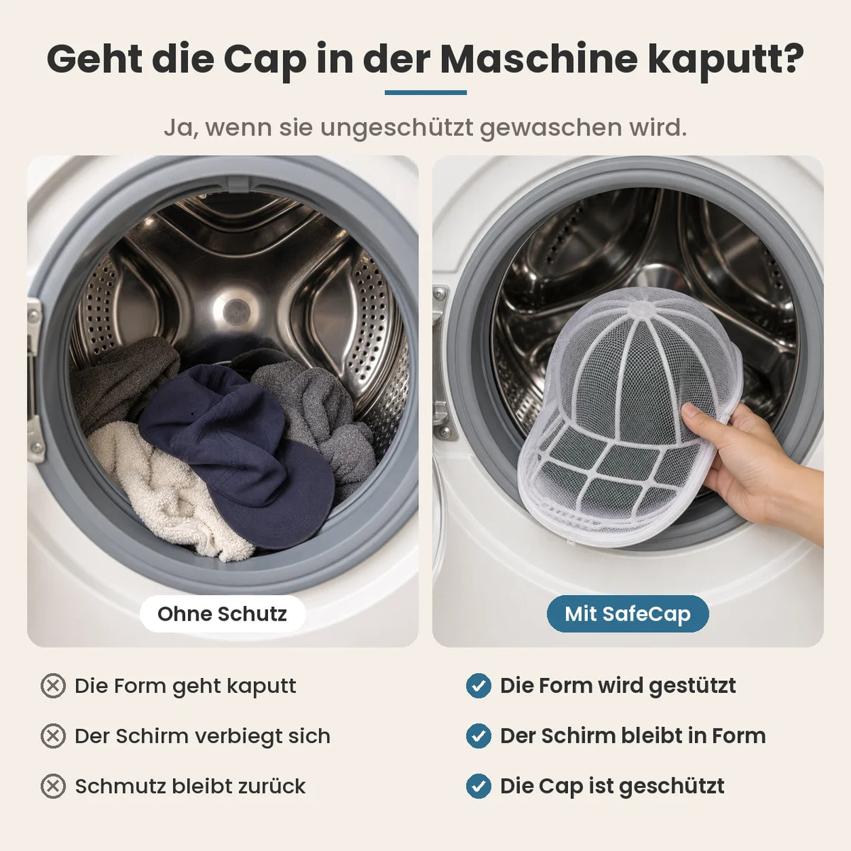 SafeCap lave-casquette