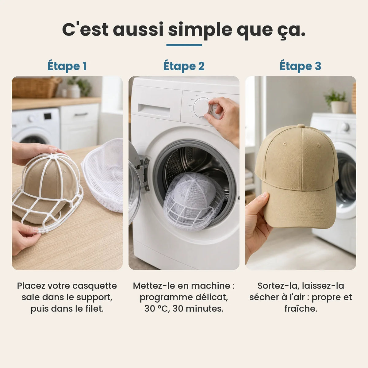 SafeCap lave-casquette