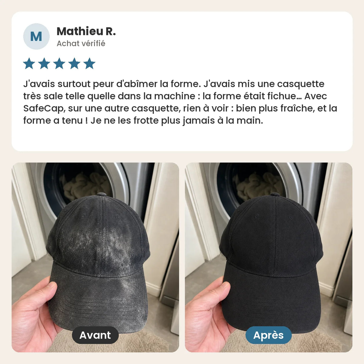SafeCap lave-casquette