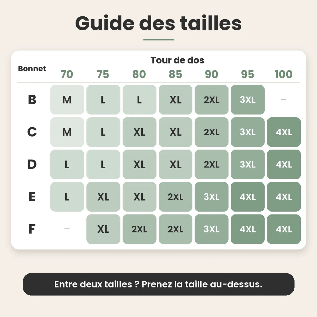 Guide des tailles JellyFit