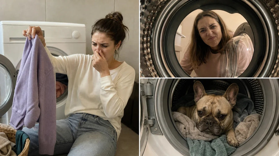 Linge qui sent l'animal