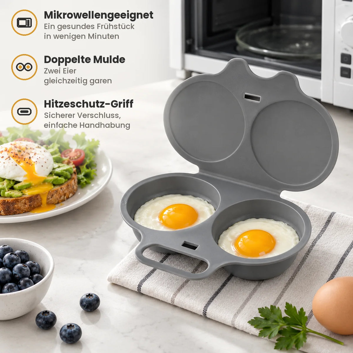 Ovio pocheur d'oeufs micro-ondes