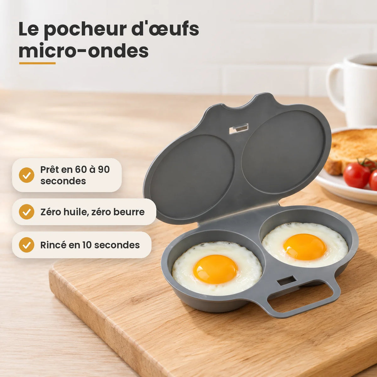 Ovio pocheur d'oeufs micro-ondes