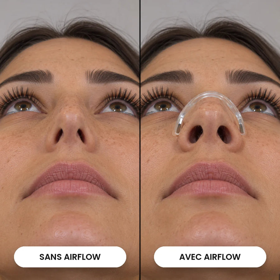 Narines sans et avec le dilatateur nasal AirFlow