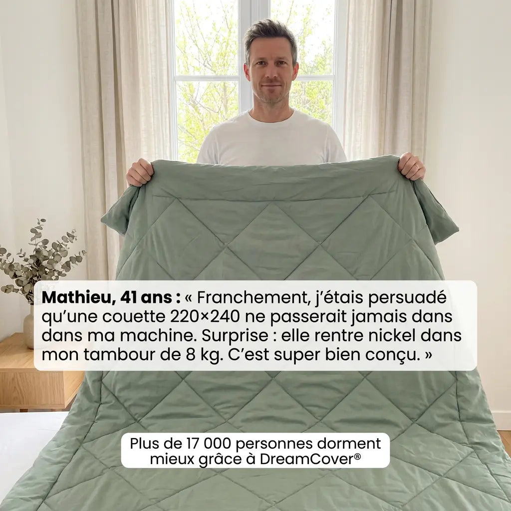 DreamCover - La couette 2-en-1 sans housse à séchage rapide